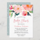 Watercolor Floral Modern Classy Baby Shower