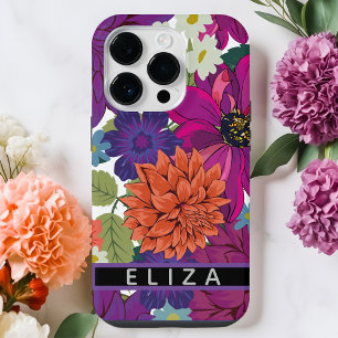 Watercolor Floral monogram custom Phone Case