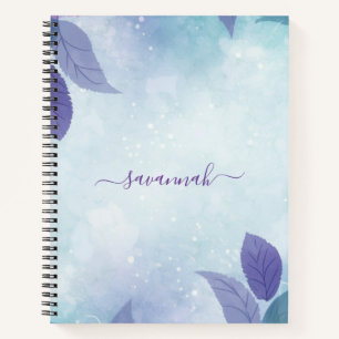 Watercolor Floral Monogram Sketchbook Notebook