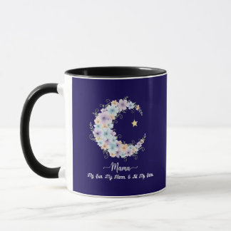 Watercolor Floral Moon Mama Mug