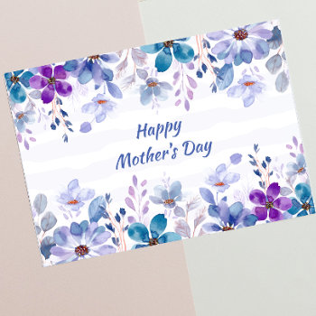 Watercolor Floral Mother’s Day Card by Cardgallery at Zazzle