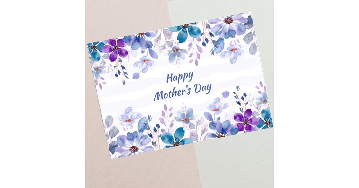 Watercolor Floral Mother’s Day Card | Zazzle