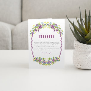 Watercolor Floral Mother’s Day Definition Card