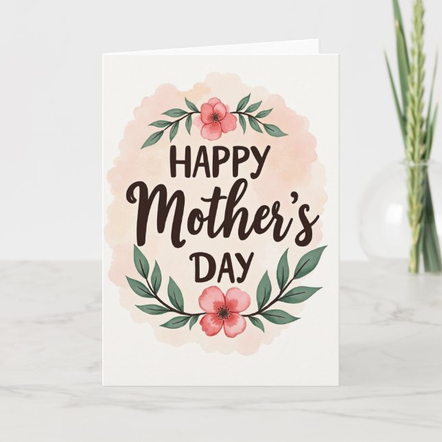 Watercolor Floral Mothers Card (Front)