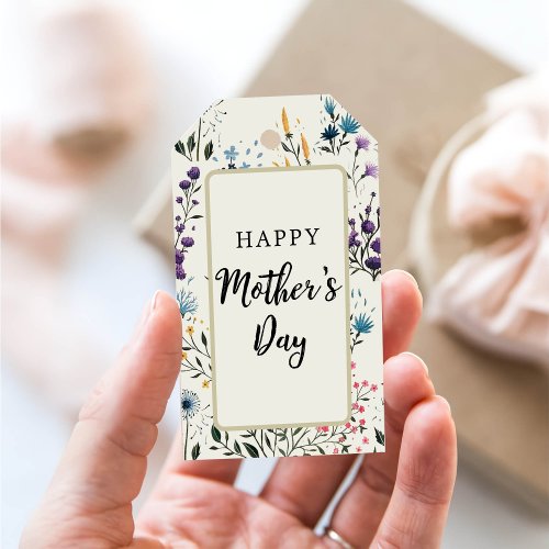 Watercolor Floral Mothers Day Brunch Party Gift Tags
