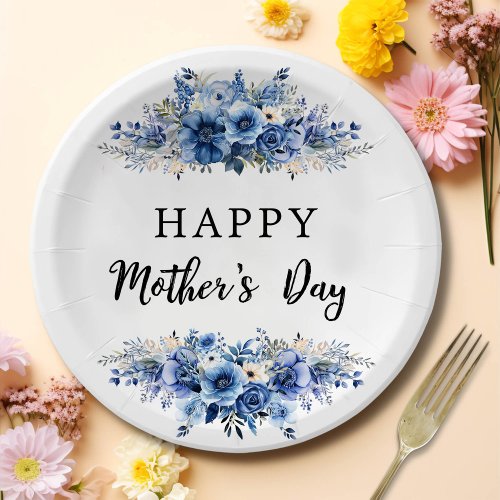Watercolor Floral Mothers Day Brunch Party Paper Plates
