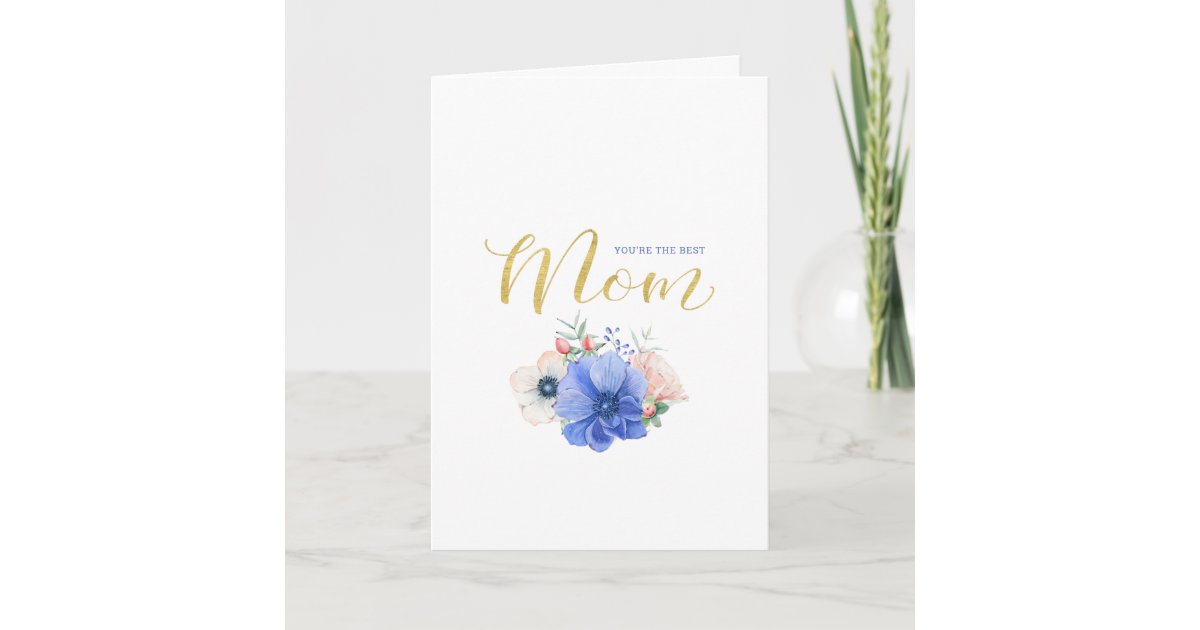 Watercolor Floral Mother's Day Card | Zazzle
