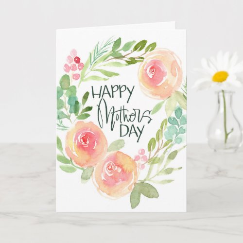 Watercolor Floral Mothers day Card