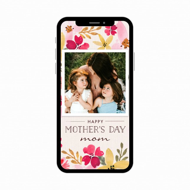 Watercolor Floral Mother's Day Card (Creator Uploaded)