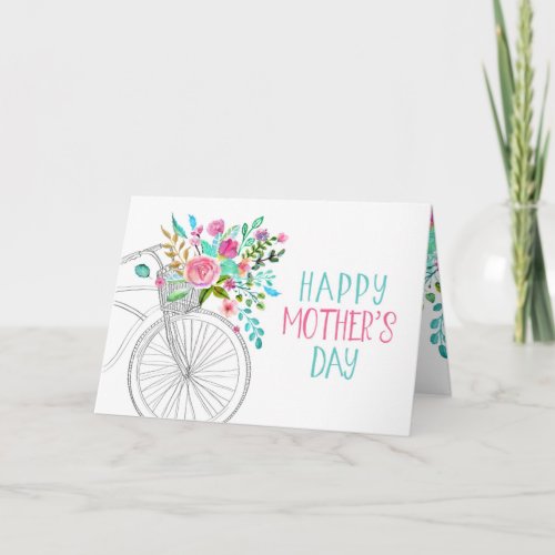 Watercolor Floral Mothers Day Card