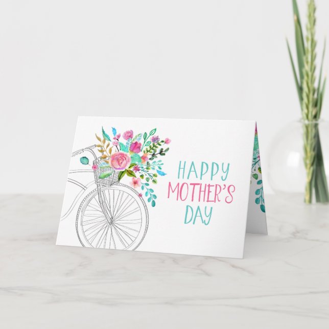 Watercolor Floral Mother's Day Card (Front)