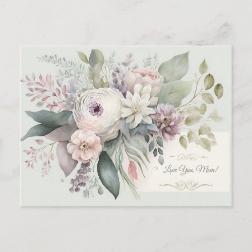 Watercolor Floral Mothers Day Card