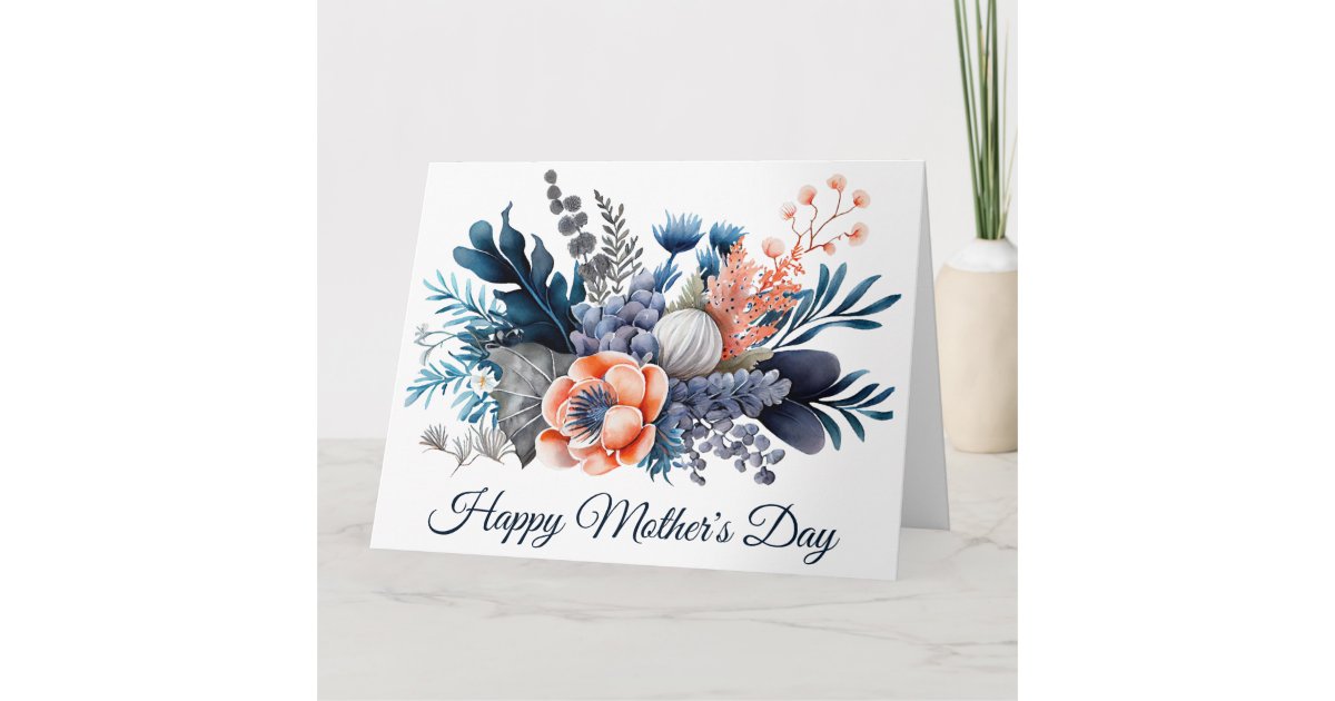 Watercolor Floral Mother's Day Card | Zazzle
