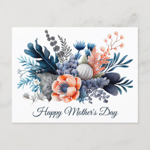 Watercolor Floral Mother's Day Holiday Postcard