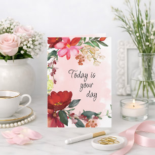 Watercolor Floral Mother's Day or Birthday Custom  Card