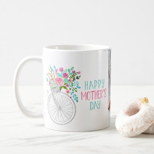 Watercolor Floral Mothers Day Photo Coffee Mug
