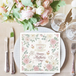 Watercolor Floral Mother's Day Tea Party  Napkins