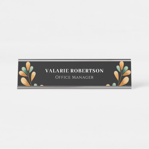 Watercolor Floral Name Plate