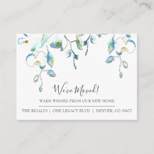 Watercolor Floral New Home Moving Announcement