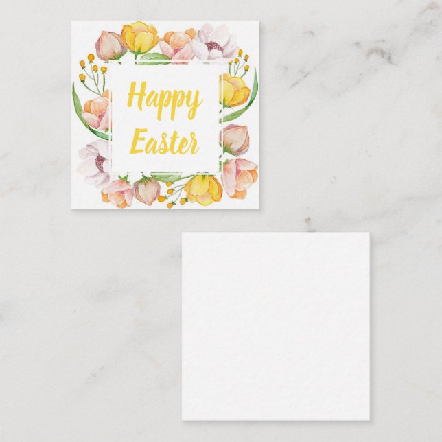 watercolor floral note card (Front/Back)