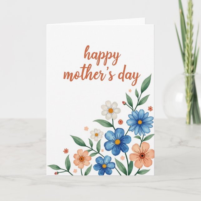 Watercolor Floral Note Card (Front)