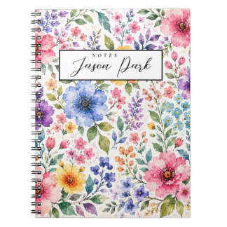 Watercolor Floral Notebook