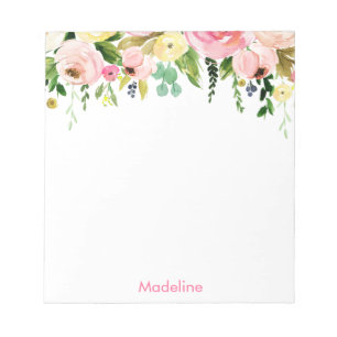 Watercolor Floral Notepad