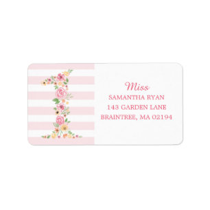 Watercolor Floral One First Birthday Label