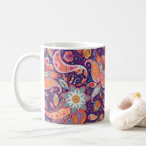 Watercolor floral paisley Valentine day vibes Coffee Mug