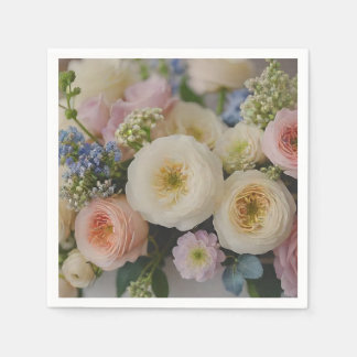 watercolor floral paper napkins