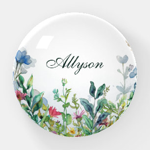 Watercolor Floral Paperweight