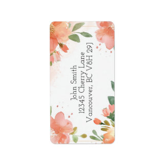 Watercolor Floral Pastel Address Label
