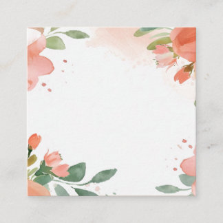 Watercolor Floral Pastel Enclosure Card