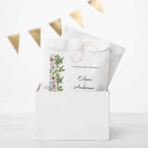 Watercolor Floral Pastel Wedding Sweet Treat Favor Bag