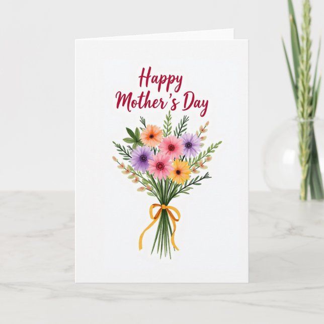 Watercolor Floral Pattern Card (Front)
