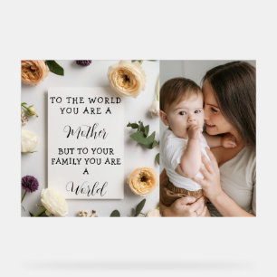 Watercolor Floral Pattern Happy Mother's Day Photo Acrylic Sign