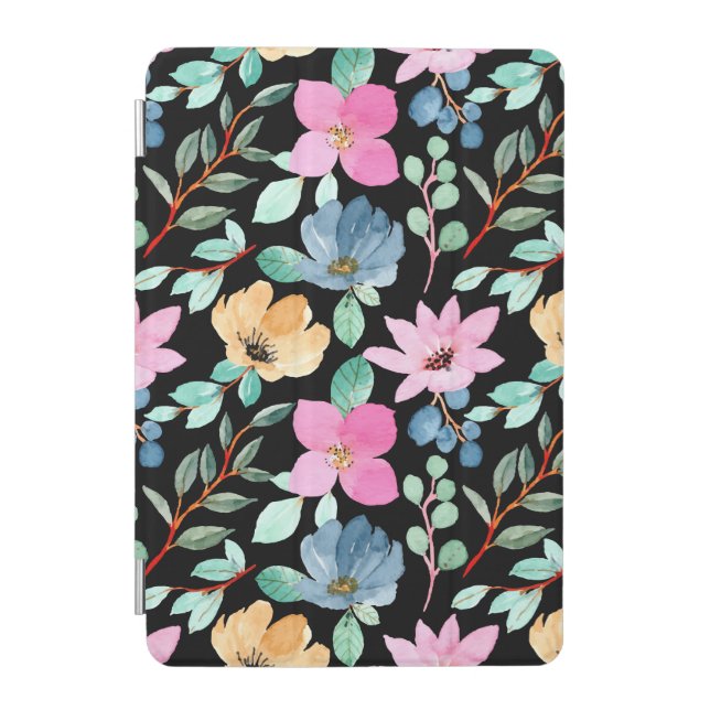 Watercolor Floral Pattern iPad Case (Front)