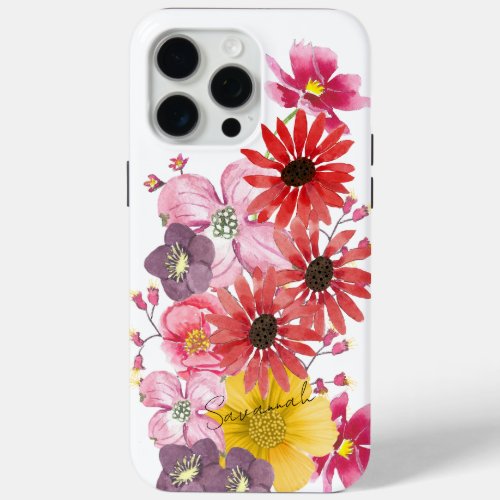 Watercolor Floral Pattern iPhone 6 iPhone 15 Pro Max Case