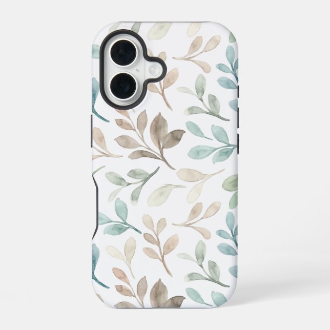 Watercolor floral pattern iPhone case (Back)