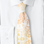Watercolor Floral Peach Fuzz  Neck Tie<br><div class="desc">Add a touch of springtime charm to your wardrobe with our Watercolor Floral Peach Fuzz neck tie. The subtle yet vibrant orangey-pink hue of the floral design stands out against the white backdrop, making this neck tie a stylish choice for any occasion. Made with care and attention to detail, this...</div>