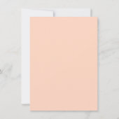 Watercolor floral peach roses Bridal Shower Invitation (Back)