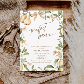 Watercolor Floral Perfect Pair Bridal Shower Invitation