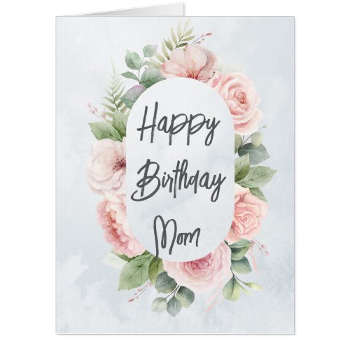 Watercolor Floral Personalized Birthday Mom Cute