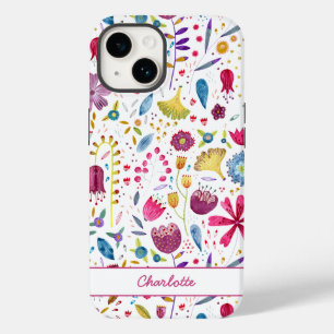 Watercolor Floral Personalized Case-Mate iPhone 14 Case