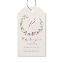 Watercolor Floral Personalized Gift Tag