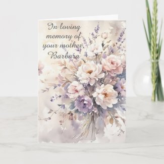 Watercolor Floral Personalized Mother Sympathy