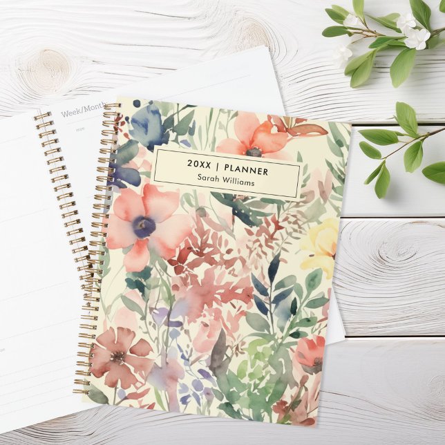 Watercolor Floral Personalized Planner (Creator Uploaded)