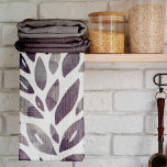 Watercolor floral petals - purple and grey kitchen towel<br><div class="desc">Watercolor floral petals - purple and grey. Modern abstract petal burst pattern.</div>