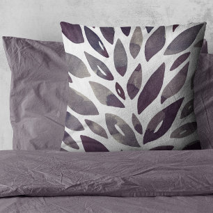 Purple grey throw pillows top