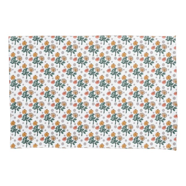 Watercolor floral  pillow case (Front)
